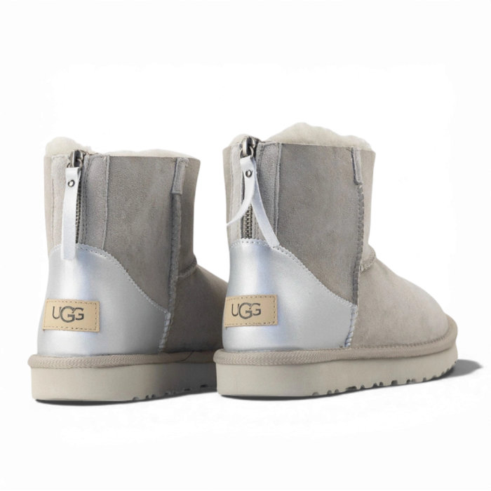 Ugg Mini Lacquer ZIP Light Grey