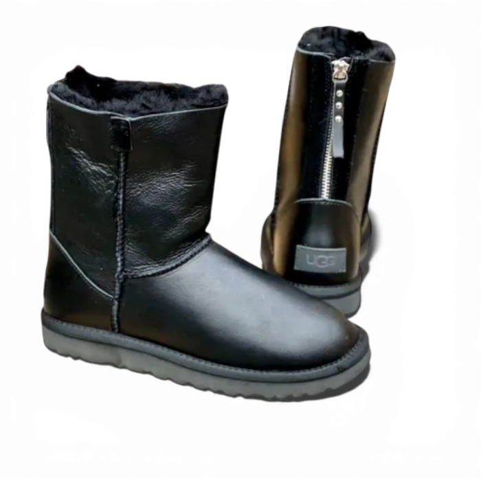 Ugg Short ZIP Black Leather