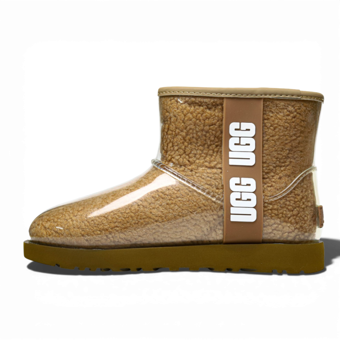 UGG Classic Clear Mini Large LOGO Fleece Lined