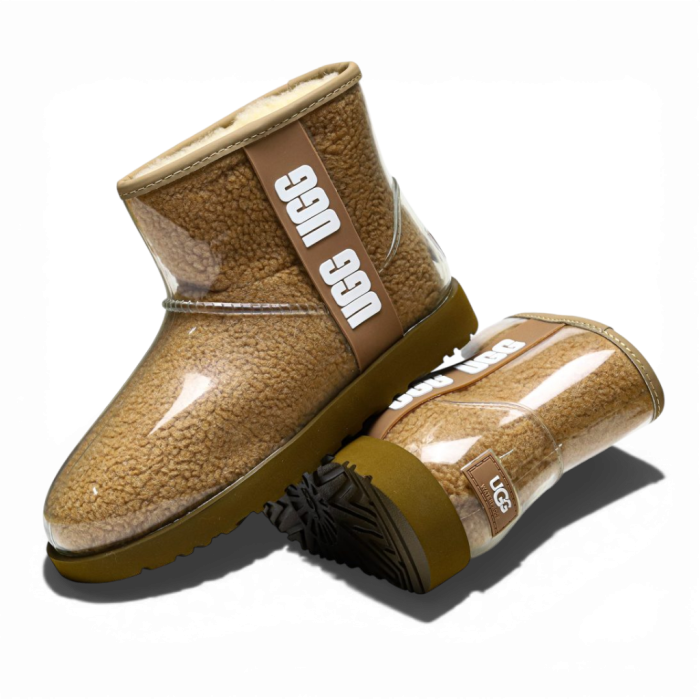 UGG Classic Clear Mini Large LOGO Fleece Lined
