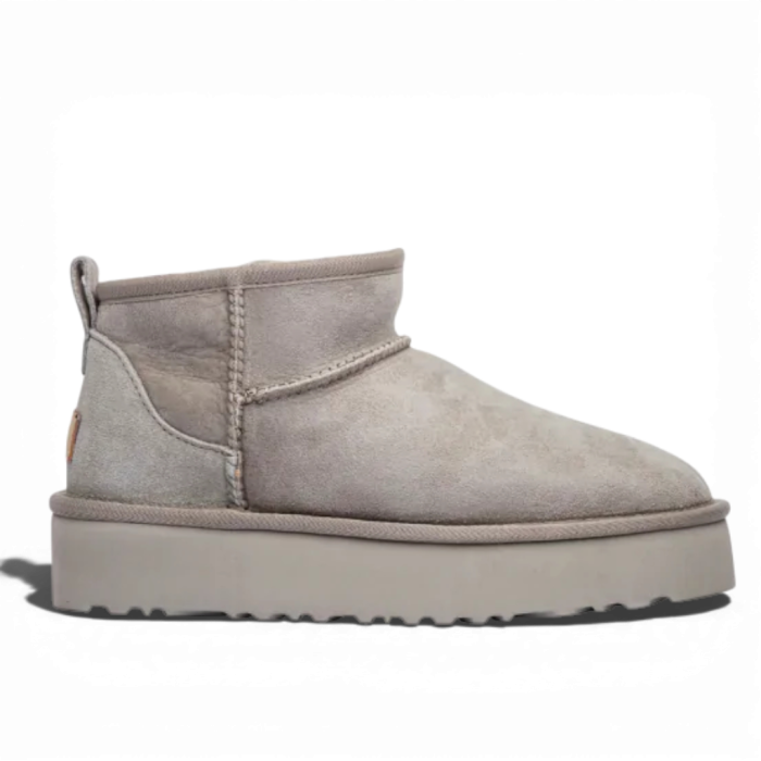 UGG Ultra Mini Platform White Grey