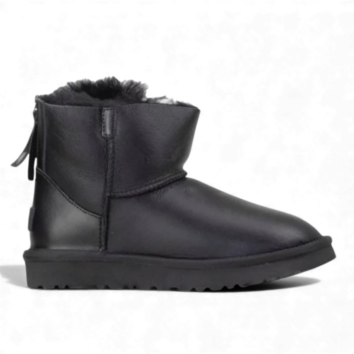 Ugg Mini ZIP Black Leather