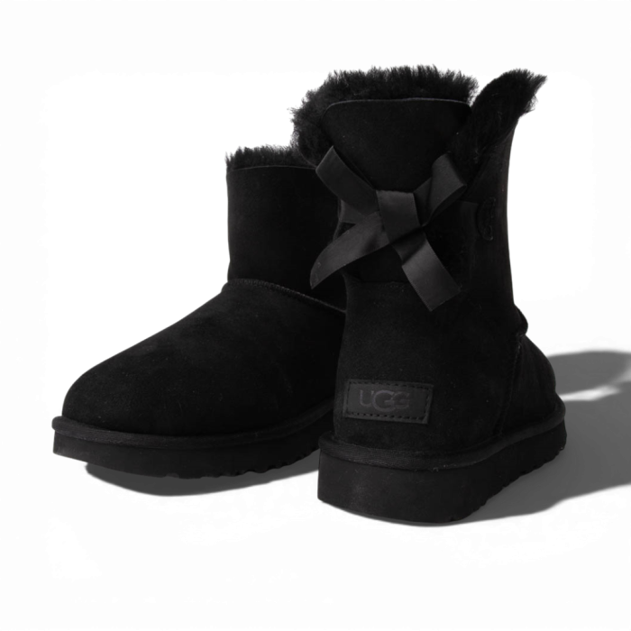 UGG Bailey Bow Suede Black