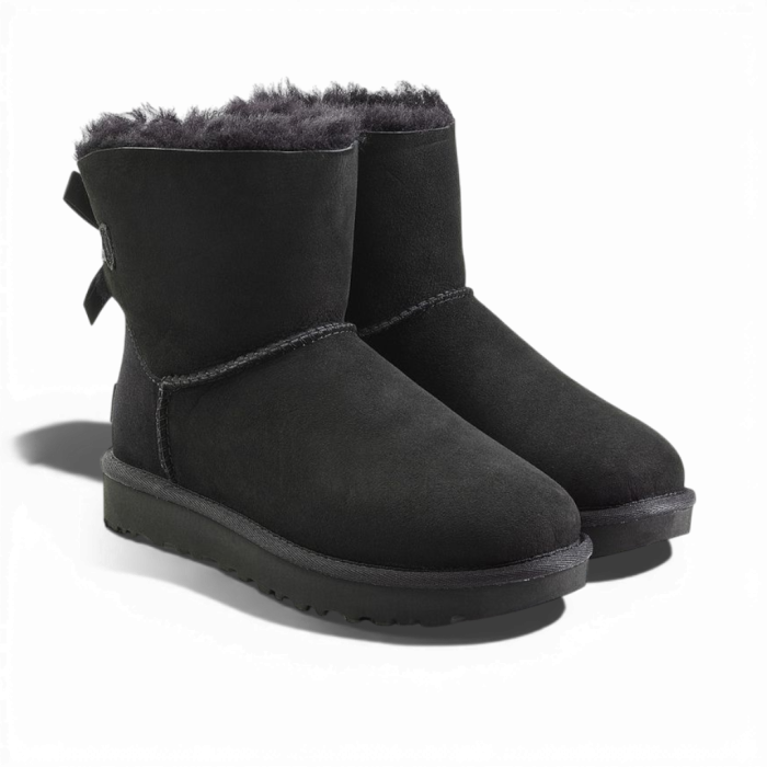 UGG Bailey Bow Suede Black