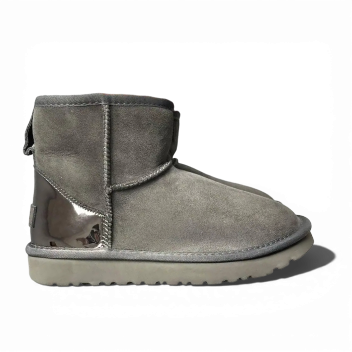 UGG Mini Grey Metallic Suede
