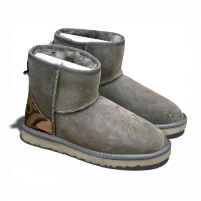 UGG Mini Grey Metallic Suede