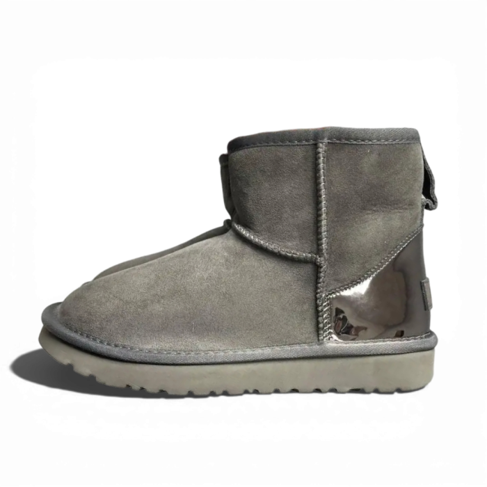 UGG Mini Grey Metallic Suede