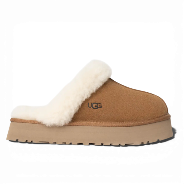 UGG Disquette Platform Slippers Chestnut