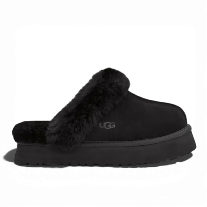UGG Disquette Platform Slippers Black